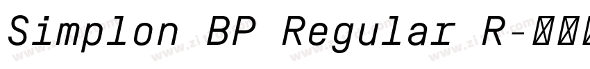 Simplon BP Regular R字体转换